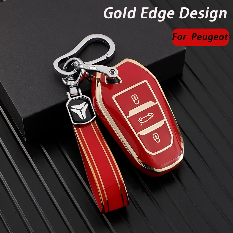 ฝาครอบเคสกุญแจรีโมทรถยนต์ TPU สำหรับ Peugeot 308 408 508 2008 3008 4008 5008Citroen C2 C4 C6ปิกัสโซ่แกรนด์ DS3 DS5