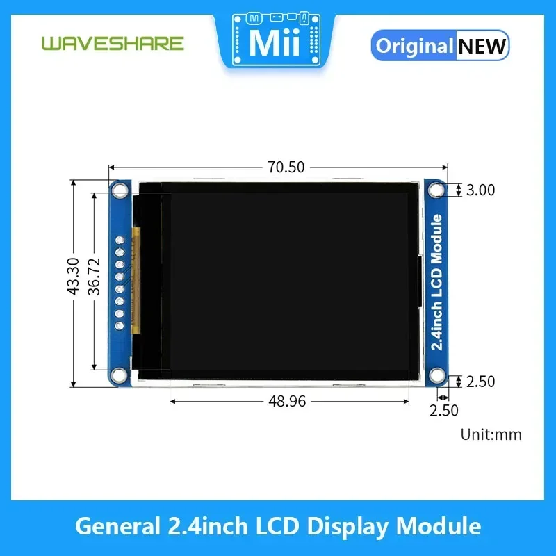 Écran LCD général Waveshare pour Raspberry Pi, technologie RVB 65K, couleurs RVB, résolution 2.4 × 240, éventuelles I, 320 pouces, nouveau