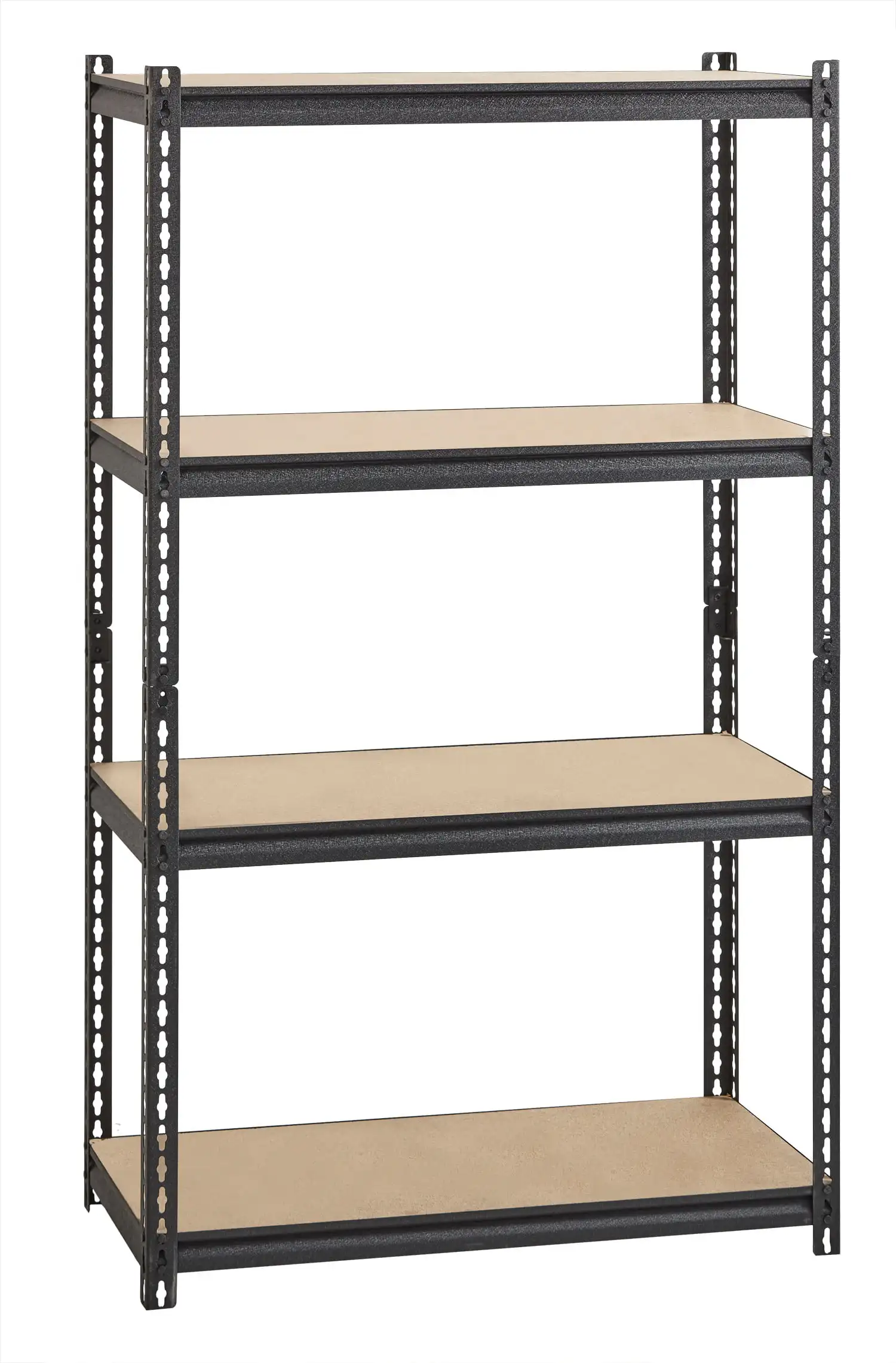 

Iron Horse 2300 Riveted Steel Shelving 4-Shelf Unit, 18D x 36W 60H, Black