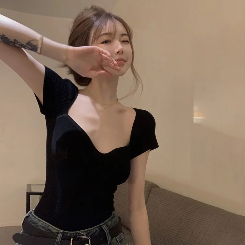 tank top women y2k Summer Korean Sersion Women's Tops Short Sleeves Tops women's summer tank tops