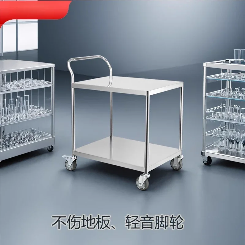 Flatbed cart Material pulling trolley Factory two floors handling table trolley