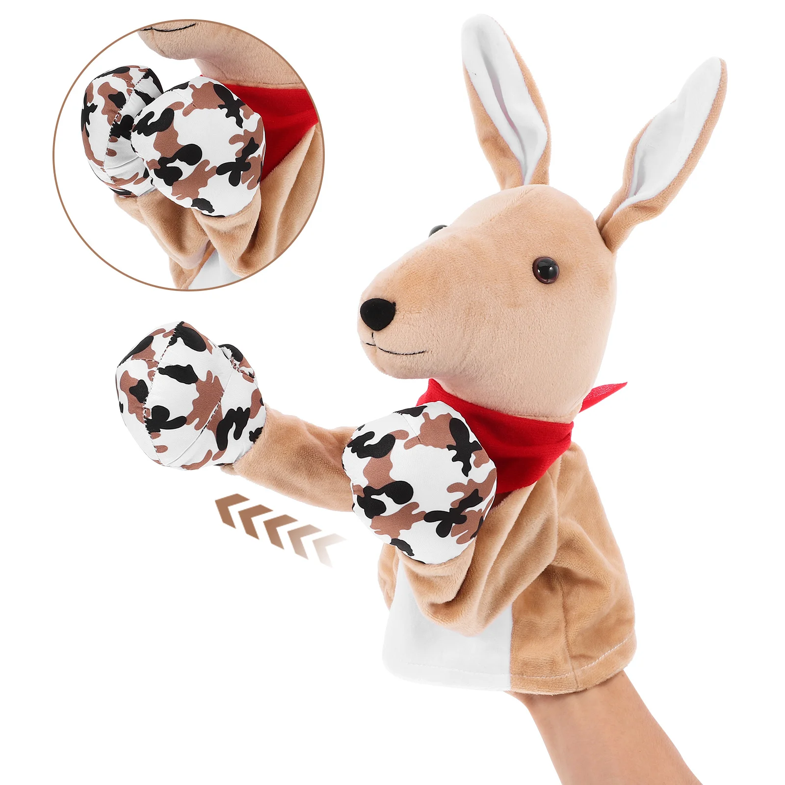 Marionnettes à main kangourou son, 1 pièce, doigt d'animal doux pour enfants, conte interactif, théâtre, jeu de rôle, cadeau de fête