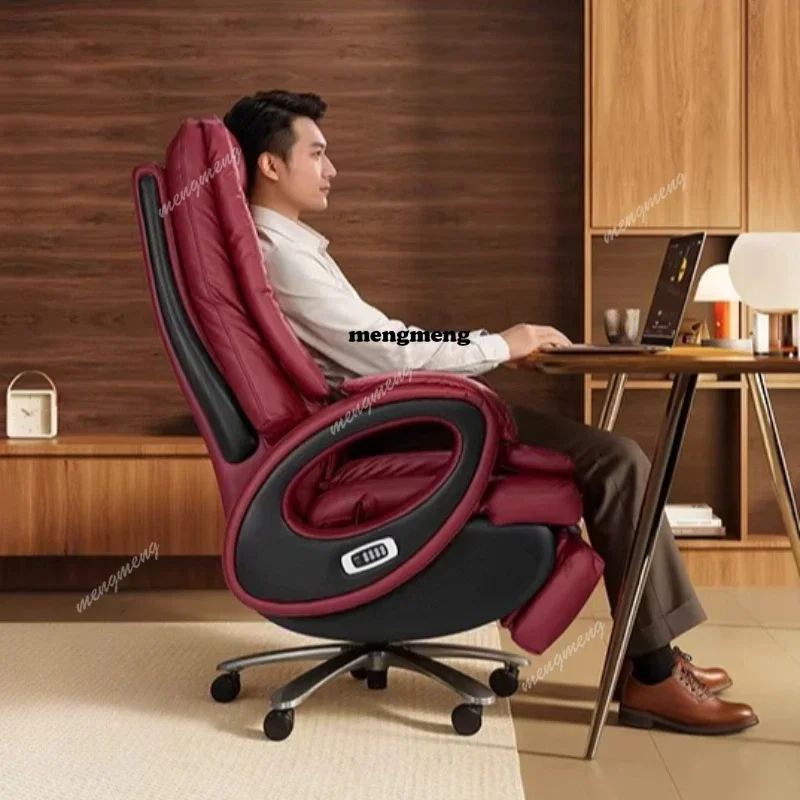 Hot sales Leather boss chair e-sports sofa high-end engineering office chair reclining electric massage computer chair
