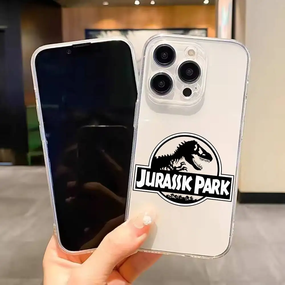 

J-Jurassic Park Dinosaur World Cool For iPhone 17 16 15 14 13 12 11 Mini Pro Max Plus Transparent Phone Case