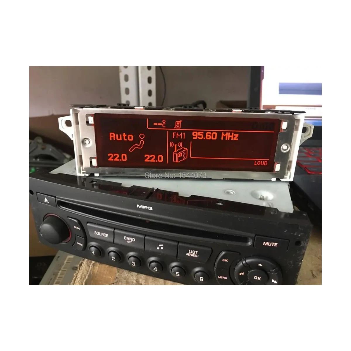 Screen Support USB + Dual-zone Air Bluetooth Display Monitor Red 12 Pin for Peugeot 307 407 408 citroen C4 C5