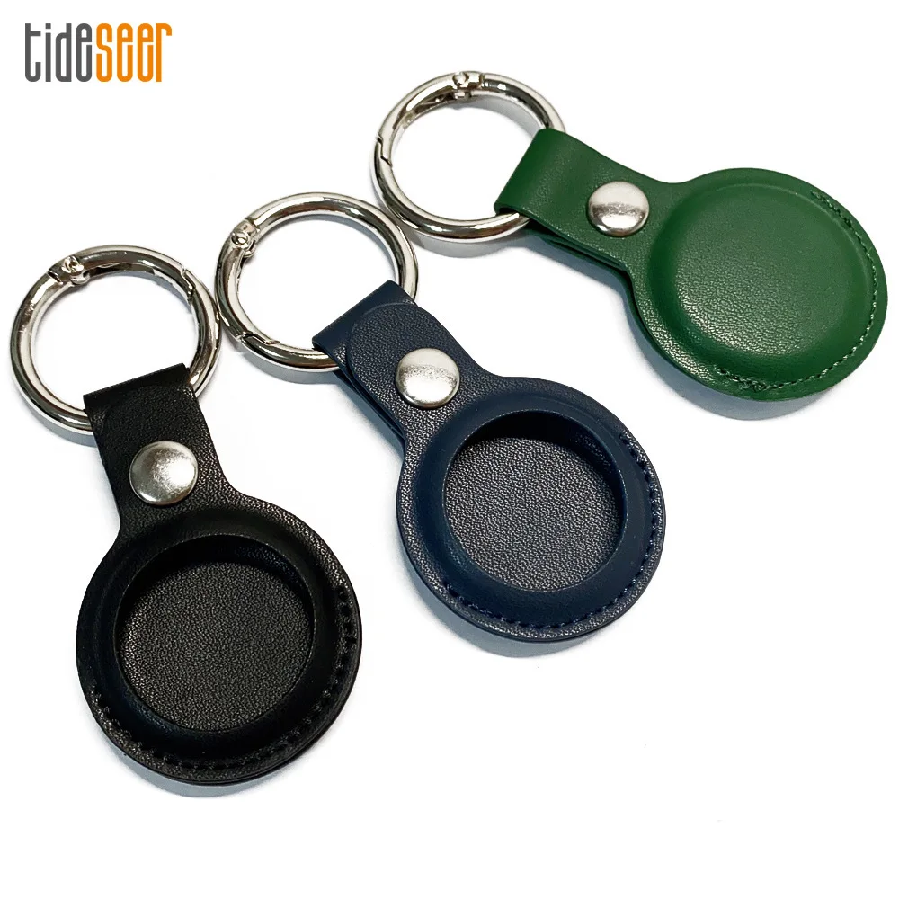 

For Apple Airtag Case PU Leather Keychain Protective Cover Sleeve for Airtags Tracker Locator Smart Device