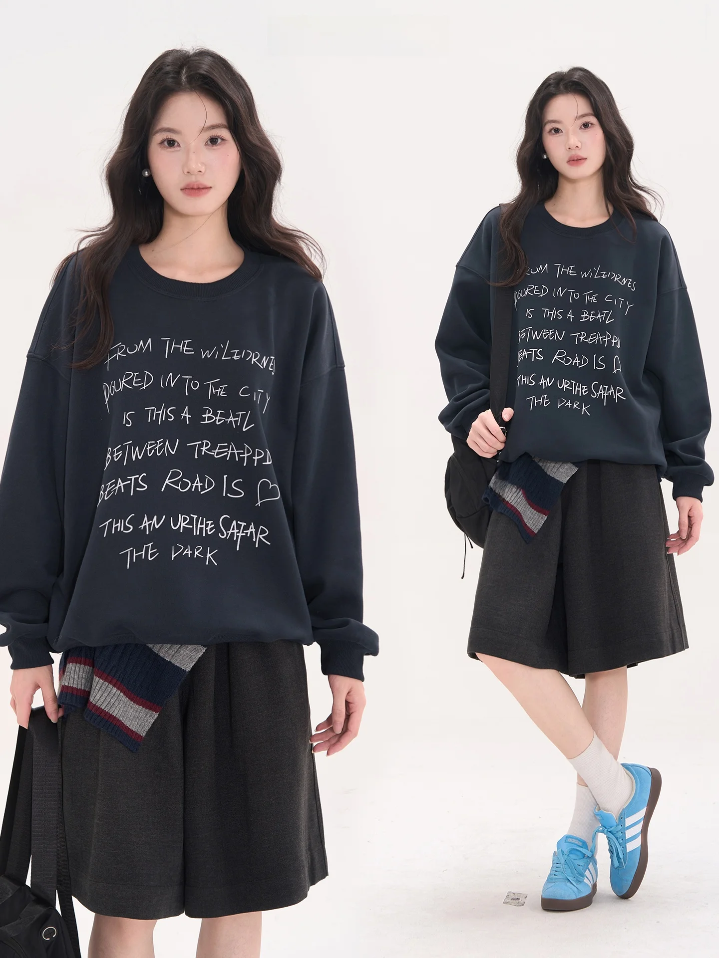 

Floral Field Window Heme Mocha Mouse Fce Lined round Ne Velvet Letter Striped Knitted oulder Wrap Sweatirt Women Autumn