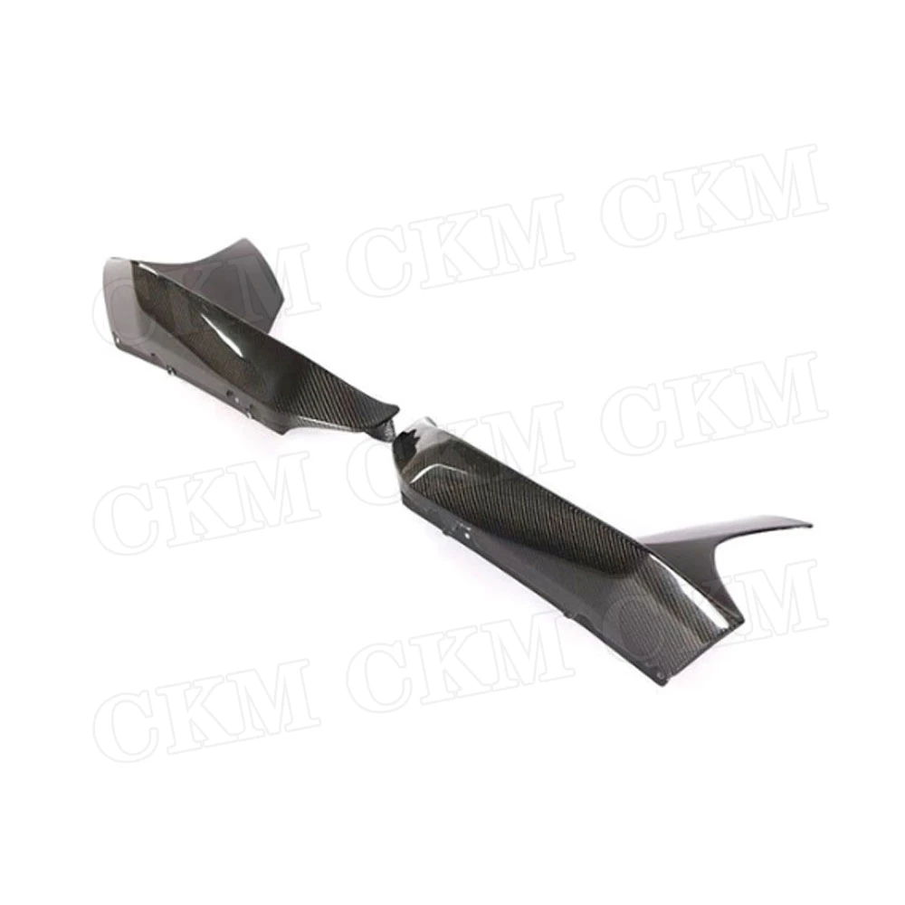 CKMUUER ألياف الكربون الجبهة الفاصل قطع الزاوية الأمامية شفة مصد السيارة المفسد حامي لسيارات BMW 5 سلسلة F90 M5 M نمط 2018 2019