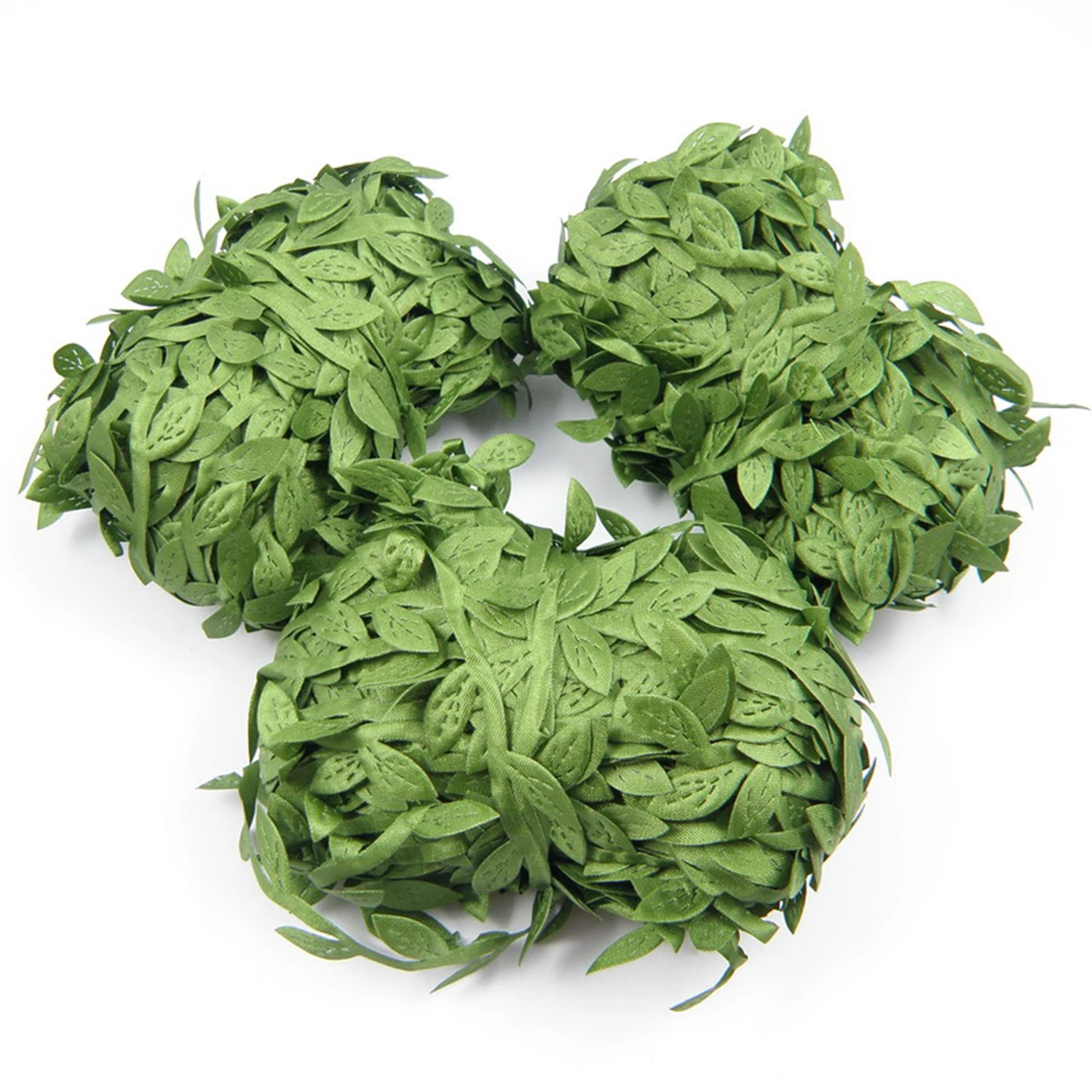 1 قطعة 20 متر زهرة اصطناعية خضراء يترك الروطان لتقوم بها بنفسك جارلاند ملحق DIY بها بنفسك عقال إكسسوارات الشعر