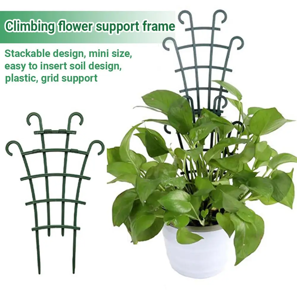 Mini Plant Climbing Trellis Support Rack For Potted Plants Garden Vine Flower Green Radish Rose Extension Pole Tools
