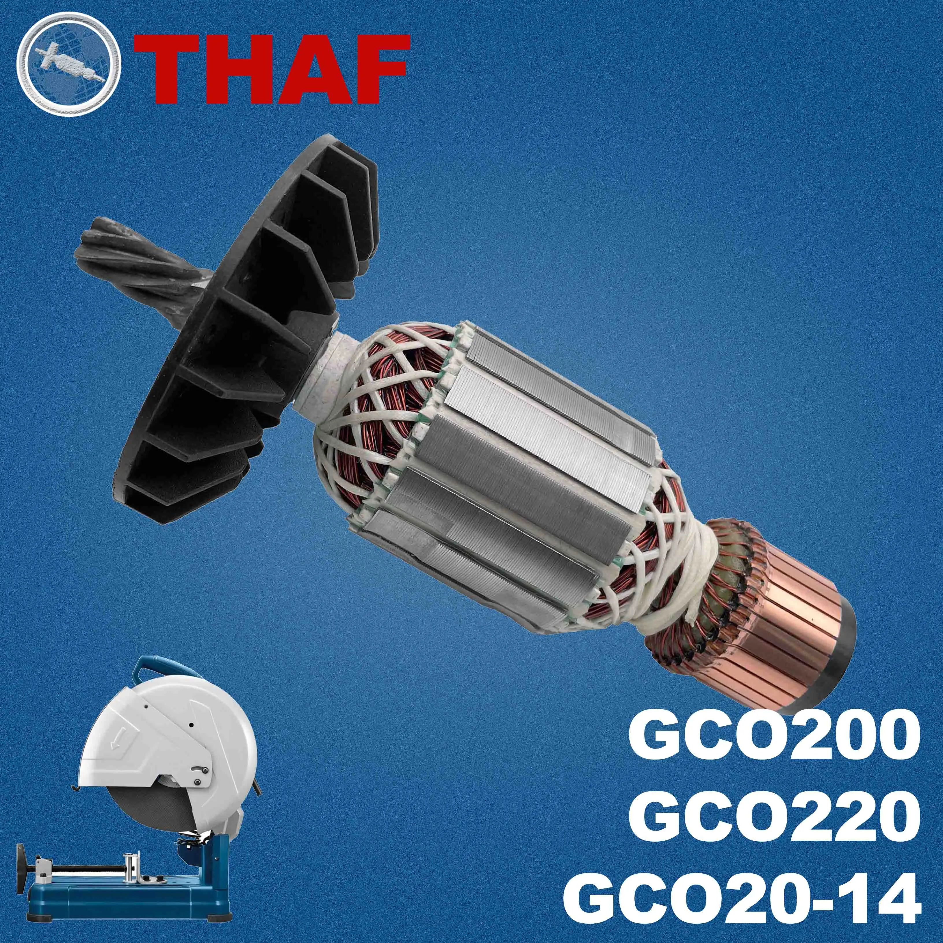 

AC220V-240V Armature Rotor Anchor Replacement for Cutoff Saw GCO200 GCO220 GCO20-14 GCO 200 GCO 220 GCO 20-14
