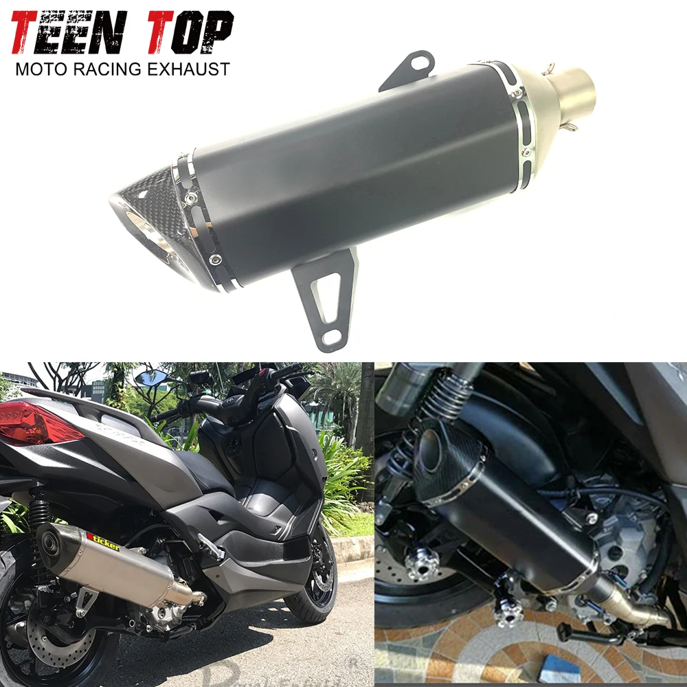 Universal Motorcycle Carbon Fiber 51mm DB Killer Exhaust Muffler Xmax300 Xmax 300 Xmax250 Modified Motobike Silencieux 470mm