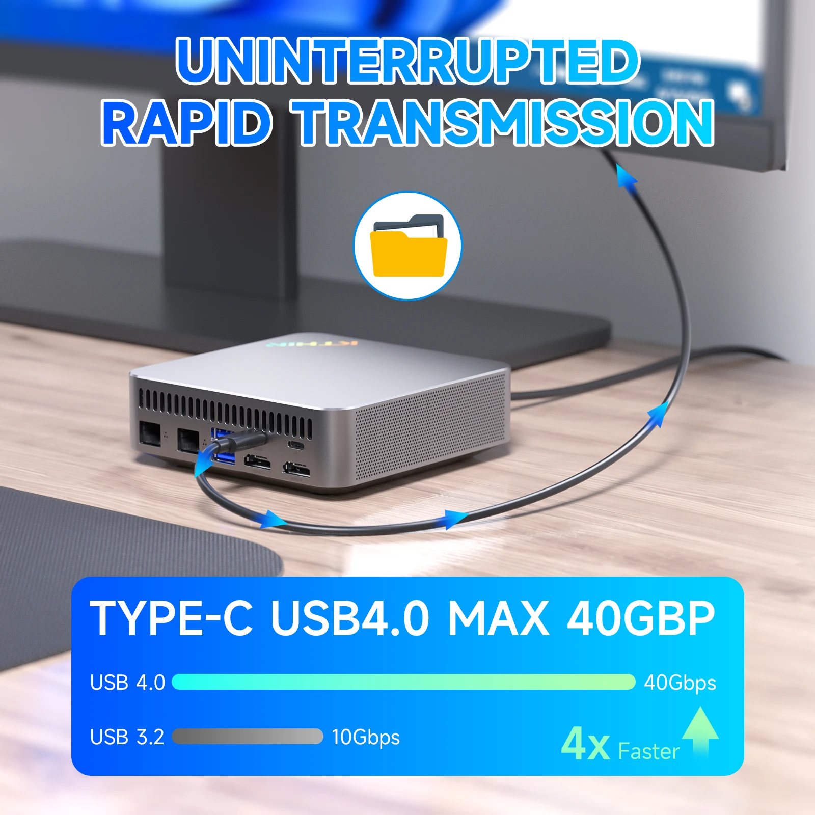 KTHIN i7-1360P كمبيوتر شخصي صغير 2.5G ثنائي LAN WIFI6 BT5.2 USB4.0 32GB DDR5 RAM 2TB SSD i5-13600H كمبيوتر مكتبي صغير i5-1340P