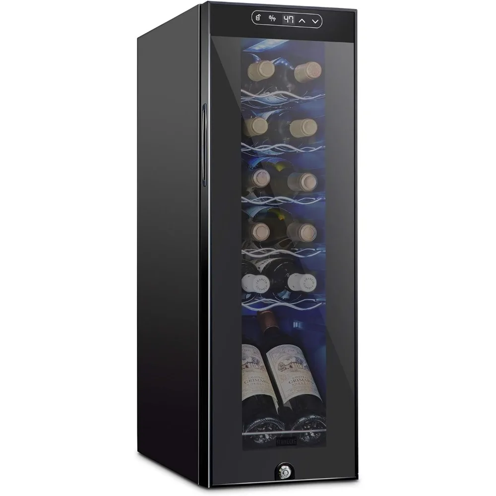 Cellar | 41f-64f Digital Temperature Control Wine Fridge For Red, White, Champagne or Sparkling Wine - Black