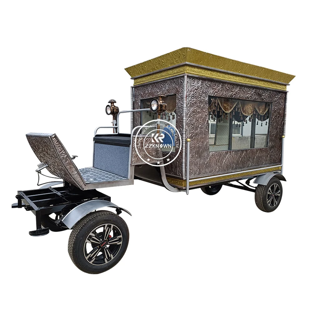 Electric Horse Carriage Hearse carriage Classic Funeral supply Glass Covered  Funeral Hearse  Horse-drawn Coffin Carriage