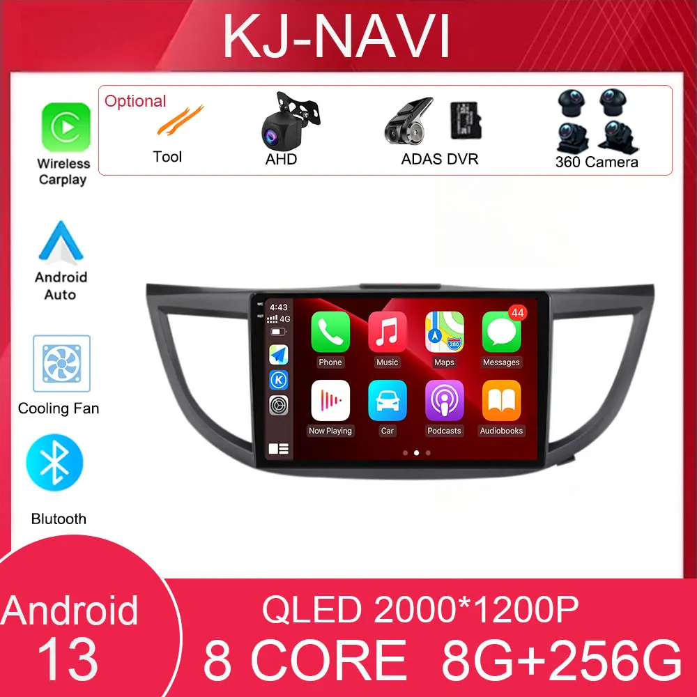 

Для Honda CRV CR-V 4 RM RE 2012-2016 мультимедийный видеоплеер Android 13 Автомагнитола 4G Carplay GPS навигация головное устройство 5GWIFI