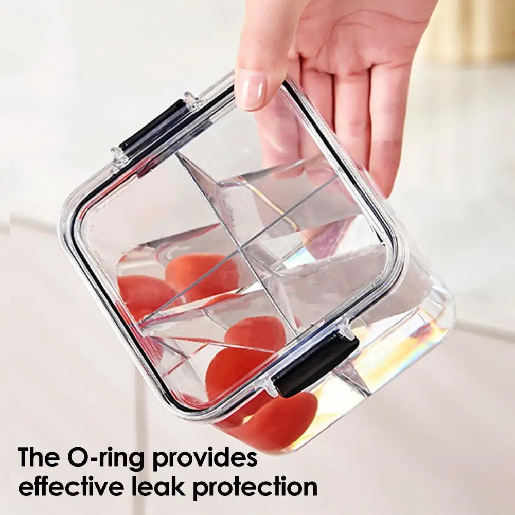 Transparent Spice Organizer Airtight Food Storage Box with Multi-compartment Transparent Canisters Stackable Kitchen for Tea