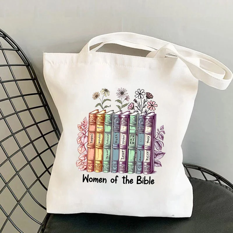 

Funny Women Of The Bible Printed Tote Bag Women Harajuku Shopper Handbag Teens Shoulder Shopping Bag Fashion Canvas Bag