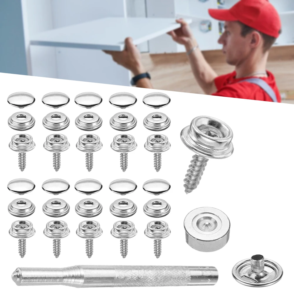 

Universal Metal Screws Snaps For Tent Heavy Duty Boat Cover Snaps Kit Tools For Boat Interior