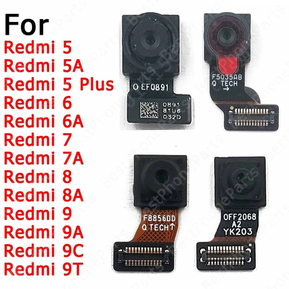 Front Camera For Xiaomi Redmi 9 9A 9C 9T 5 Plus 5A 6 6A 7 7A 8 8A Selfie Frontal Camera Module Facing View Spare Parts