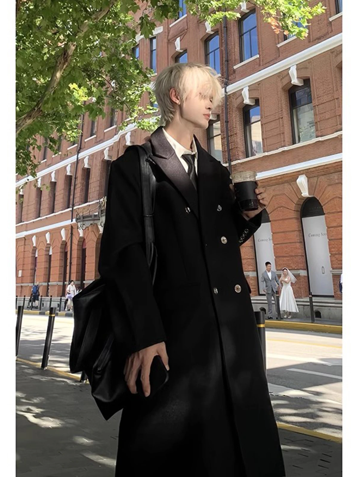 

Мужское шерстяное пальто средней длины Bla, осенне-зимнее, высококачественное, в корейском стиле, ветровка, модное, абсолютно новое, 2024, мужская мода