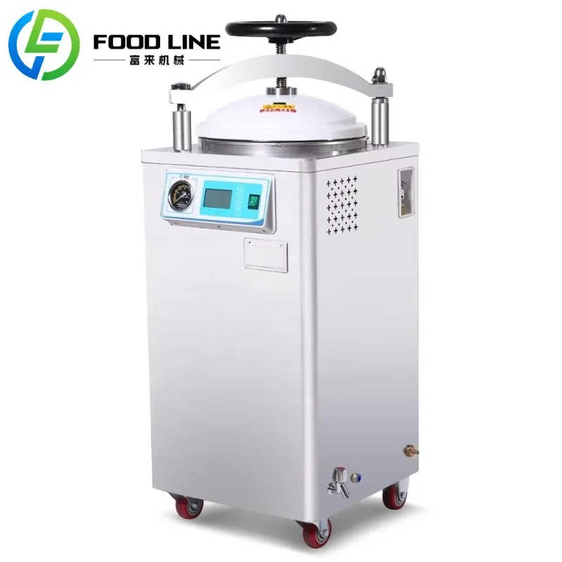

Commercial Semi Auto Vertical Pressure Sterilizer Steam System for Food Processing Equipment