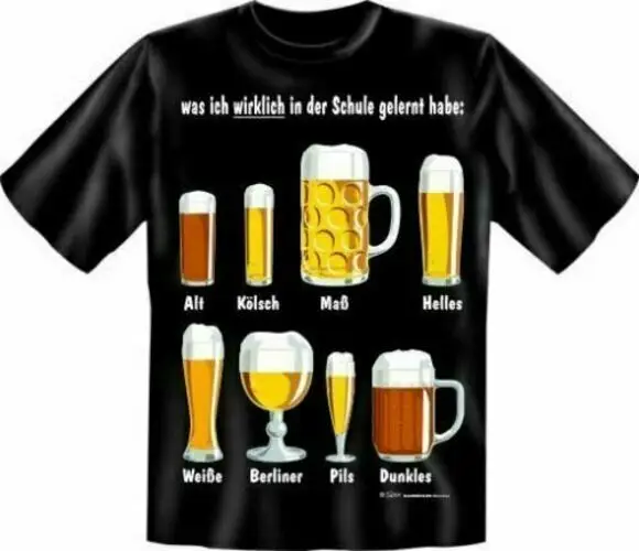 Camiseta divertida Corneo Stampata Maglia - Birra Scuola - Compleanno Divertenti Regalo