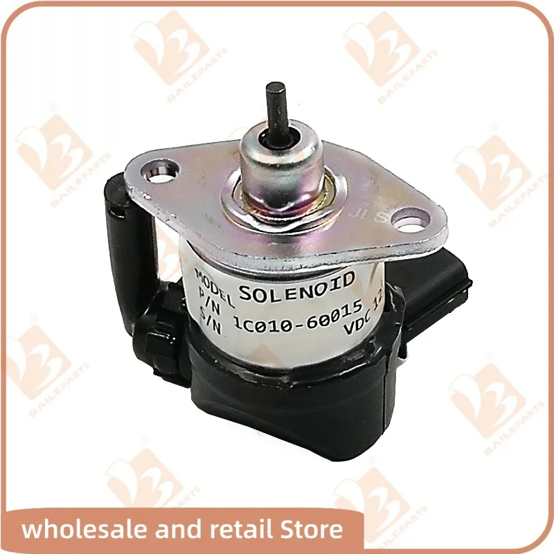 1C010-60015 Fuel Shut Off Solenoid 12V For Kubota 1C010-60016 1C010-60017 1C010-60010 1C010-60013 1C010-60014 V3300 V3600 Engine