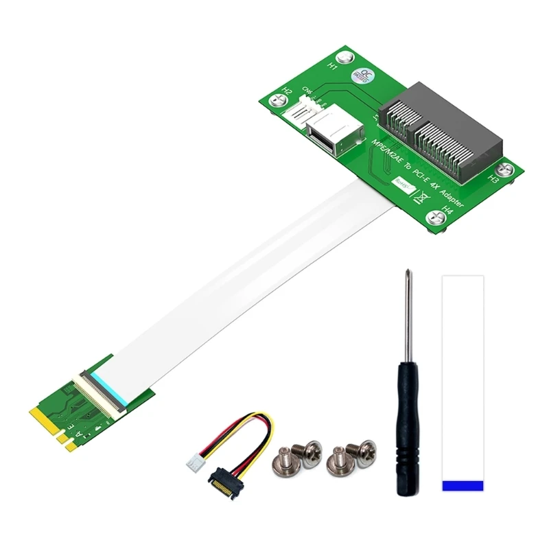 

NGFF M.2 Key A to PCIExpress USB 2.0 Card with FPC Extension Cable 4Pin Power Pad Horizontal Install Dropship