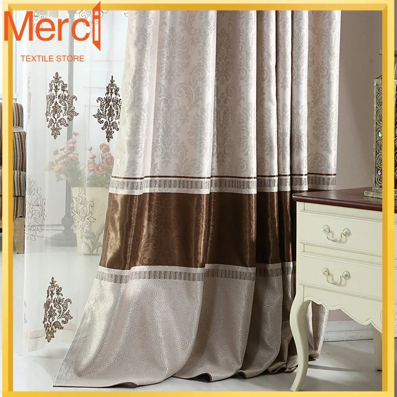 Blackout Kitchen Curtains For Modern European Window Curtain Living Room Bedroom Manufactured Embroidery Yarn Drapes Custom