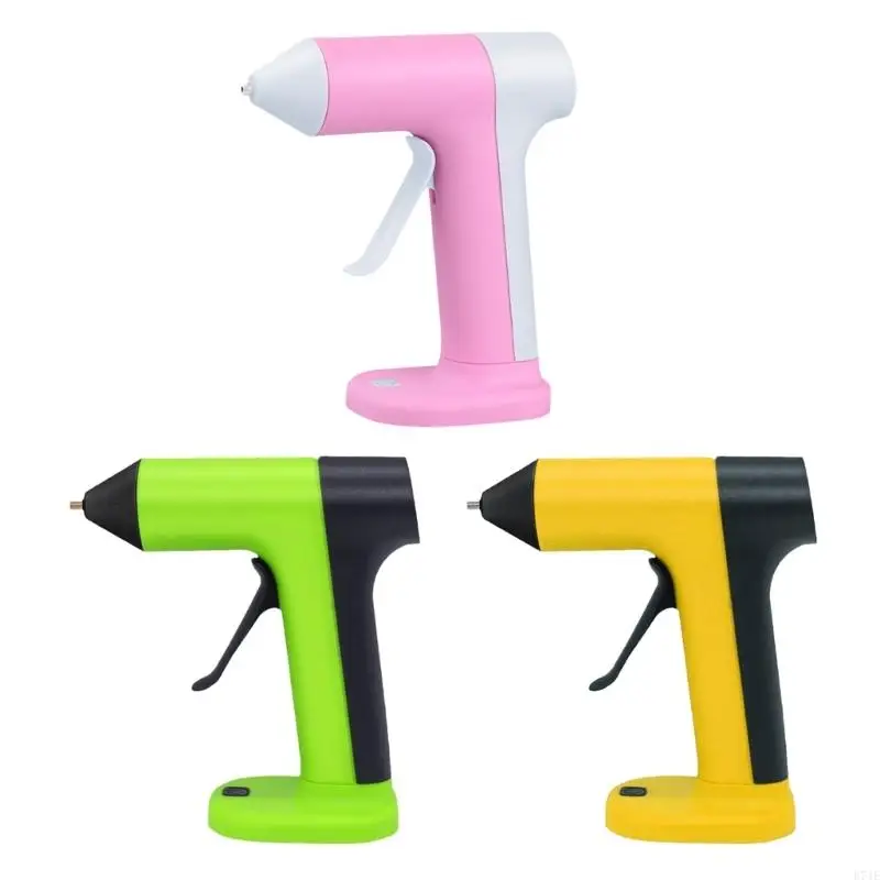 

E74E Small Cordless Hot Glues Guns Rechargeable with 2000mAh Battery Quick Heating 5 Minutes Auto Shut Off and Nozzle