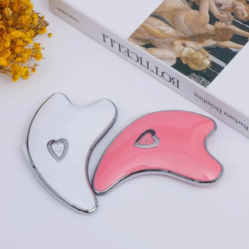 미세 전류 스크래핑 플레이트 진동 준설 경락 스크래핑 기기 전기 얇은 얼굴 마사지기