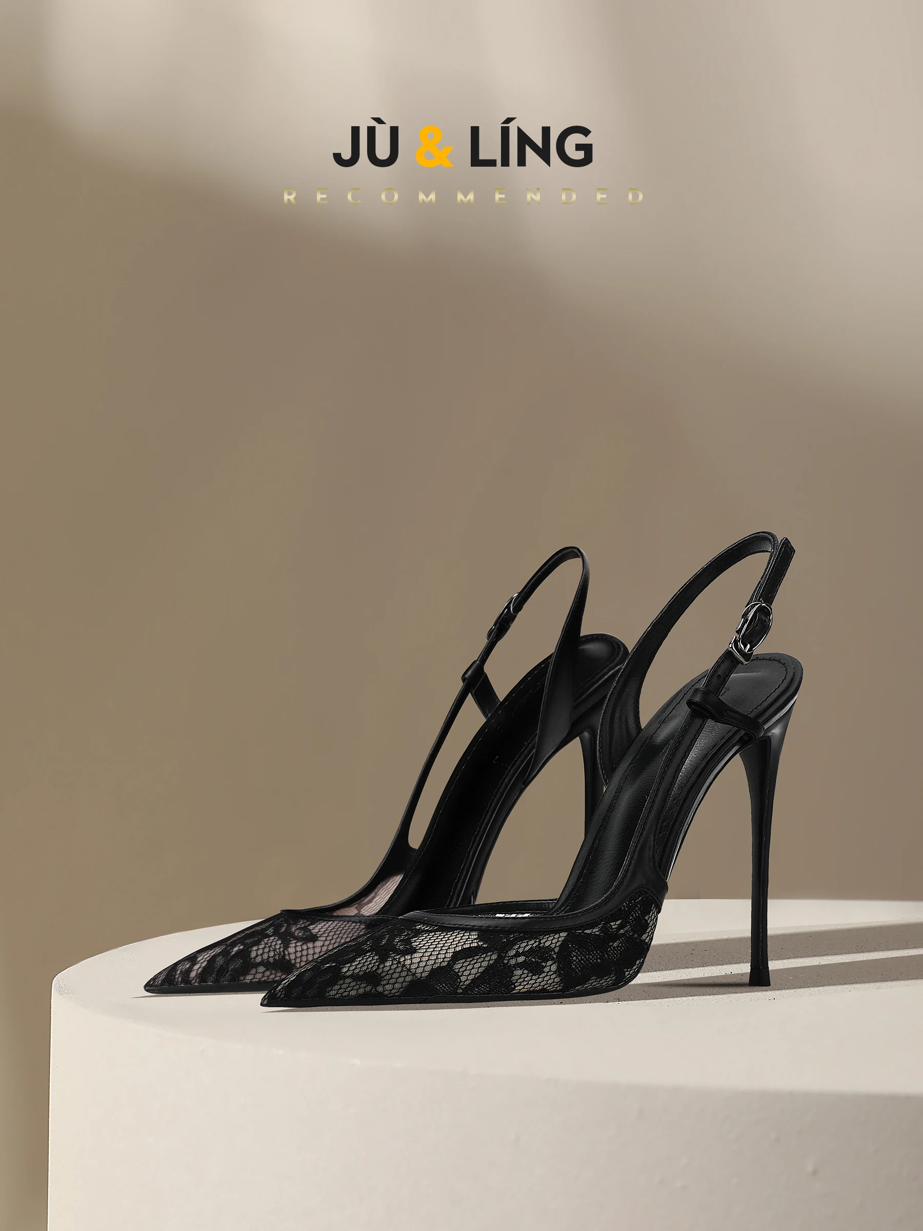 New Black Baotou Sandals with Women's Sensation, Mesh Mesh, Side Space, Straight Buckle, High Heels, Women's Thin Heels image 3