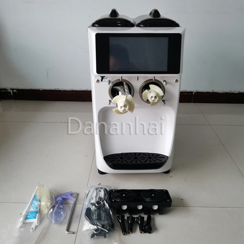 

Мороженица с двумя системами для приготовления 3 вкусов мороженого, компактная, мощная, по заводской цене, новая модель