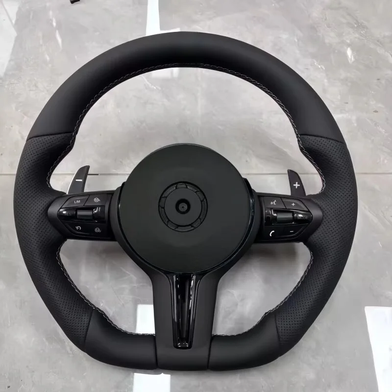 For BMW F20 F21 F22 F44 F30 340i F31 F34 335i F32 F33 F36 F10 535i 550i F11 F07 F06 F13 Black Leather Steering Wheel view 3