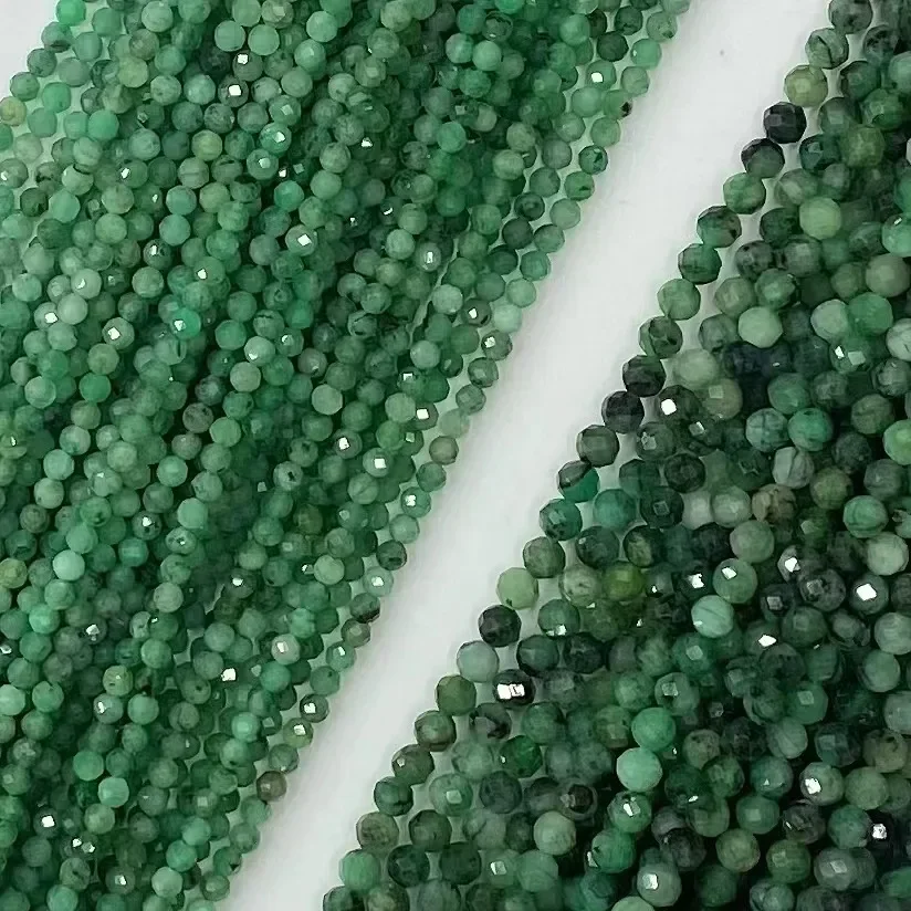 الزمرد الطبيعي فضفاض الخرز للنساء صنع المجوهرات سوار ذاتي الصنع قلادة 38 سنتيمتر اكسسوارات الصانع بالجملة