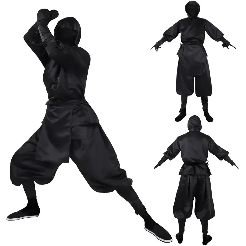 2025 Unisex Ninja Cosplay Clothes Adult Samurai Fantasy Hooded Uniform Halloween Costume Carnival Party Clothing Stage Wear mb.3