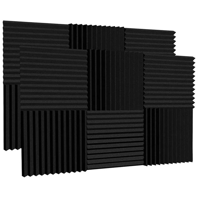 12Pcs 1Inch X 12Inch X 12Inch Self-Adhesive Sound Proof Foam Panels,Acoustic Panels For Recording Studio,Room And Office