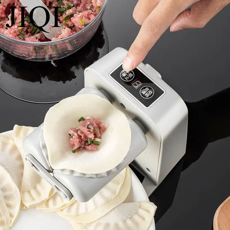 Chinese Dumpling Maker Rechargeable Automatic Gyoza wrapping machine With Timer Empanadas Mold Tool Ravioli Device Jiaozi