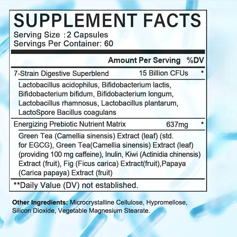 

Lactobacillus Probiotic Supplement - Helps Burn Fat Metabolism & Promotes Nutrient Digestion and Gut Health for Adult Men&Women