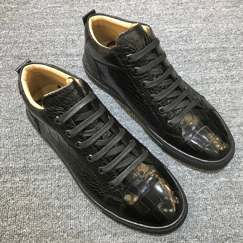 Chaussures de sport en cuir véritable pour hommes, baskets de luxe, confortables, à lacets, tendance, de haute qualité