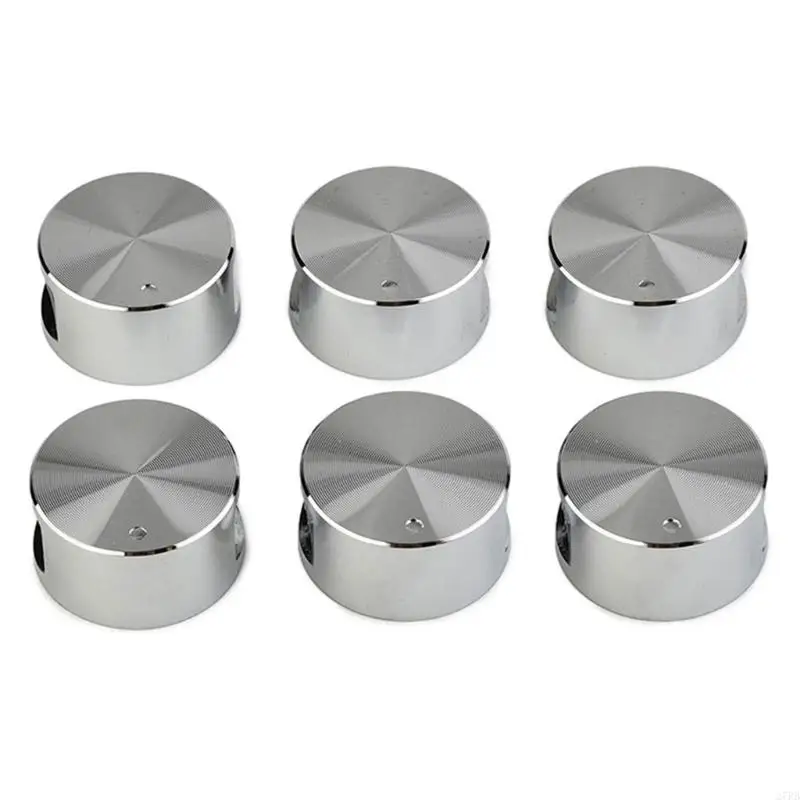 27RB Paquete 6 interruptores universales para perillas cocina, Control redondo Metal, perillas duraderas para horno,