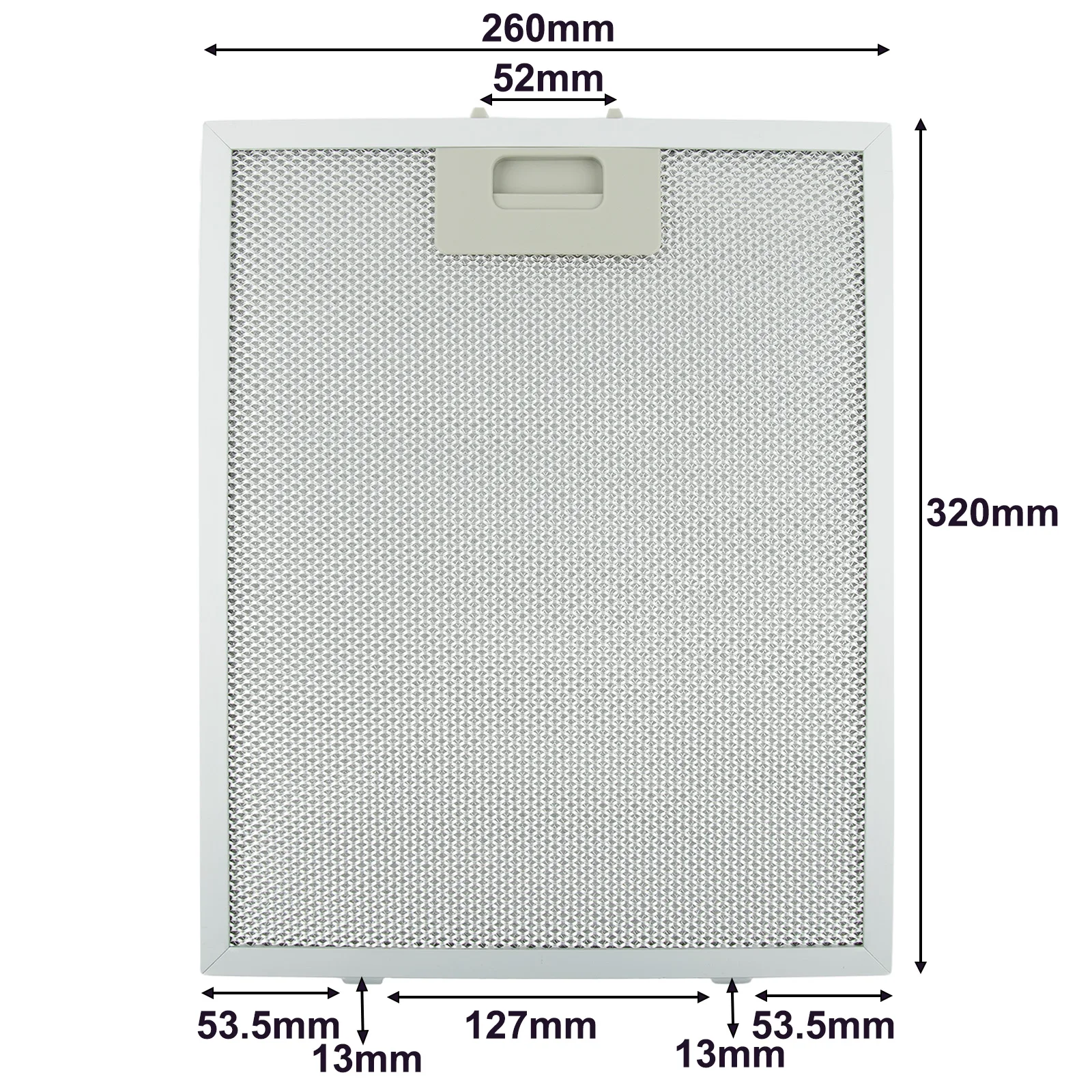 Filtre extracteur à maille métallique pour hotte de cuisine, accessoires de remplacement, 320x260mm