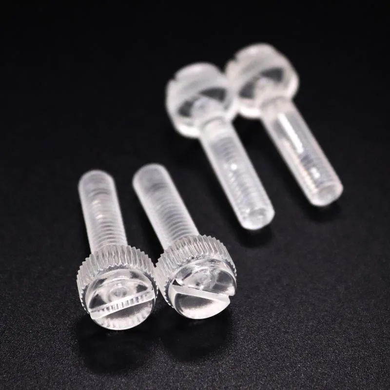 10X M3 M4 M5 M6 M8 Acrylic Clear Transparent Plastic Knurl Slotted Head Adjust Toolless Thumbscrew Hand Tighten Thumb Bolt Screw
