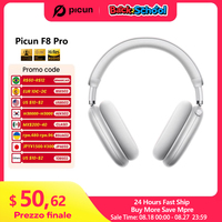 Picun F8 Pro ANC Wireless Headphones 3D Spatial Audio Head Tracking -52dB ANC HIFI Bluetooth Headset ENC HD Mic Low-Latency APP