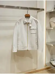 High end linen blend gentleman's spring business and leisure lapel jacket