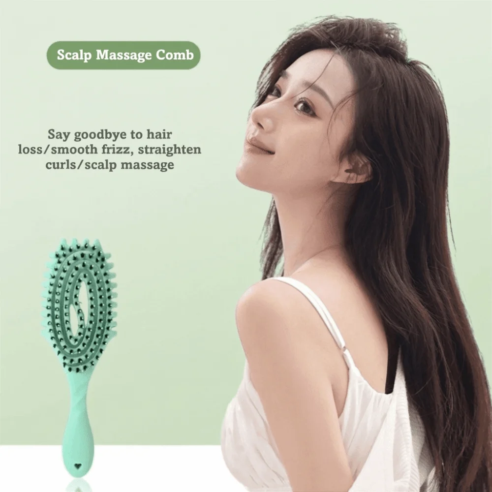 Bristle Hollow Hollow Comb Anti-Static Arc-Shaped Design Anti-Static Styling Brush Boar Bristle Hollow Out Arc-Shaped Comb