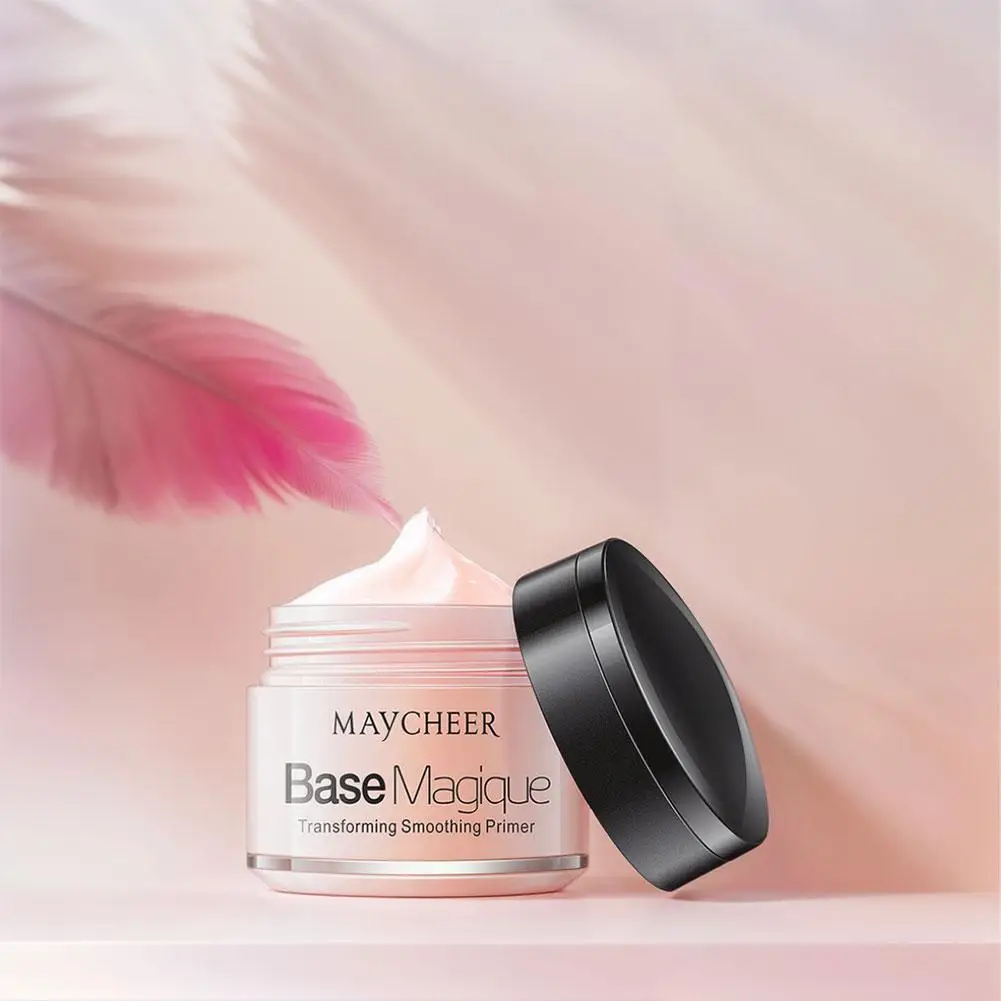 MAYCHEER Primer per trucco viso liscio e setoso magico Base per trucco invisibile Base per pori 100% Effetto sorprendente Primer per il viso D4M0