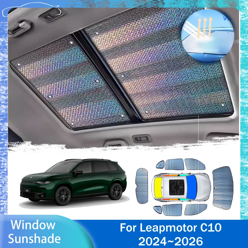 Para Leapmotor C10 2024 ~ 2026 2025 parasol para tragaluz de coche ventana lateral parabrisas parasol Protector UV accesorios de Parasol