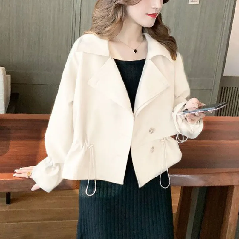 Women Elegant Temperament Thick Tops, Casual All-Match Coat, Korean Fashion, Simplicity, Office Lady Clothes, Autumn, New Style